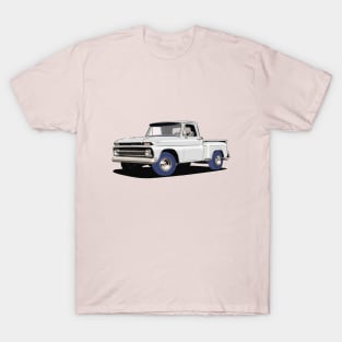 Chevy C10 Pickup Truck in White T-Shirt